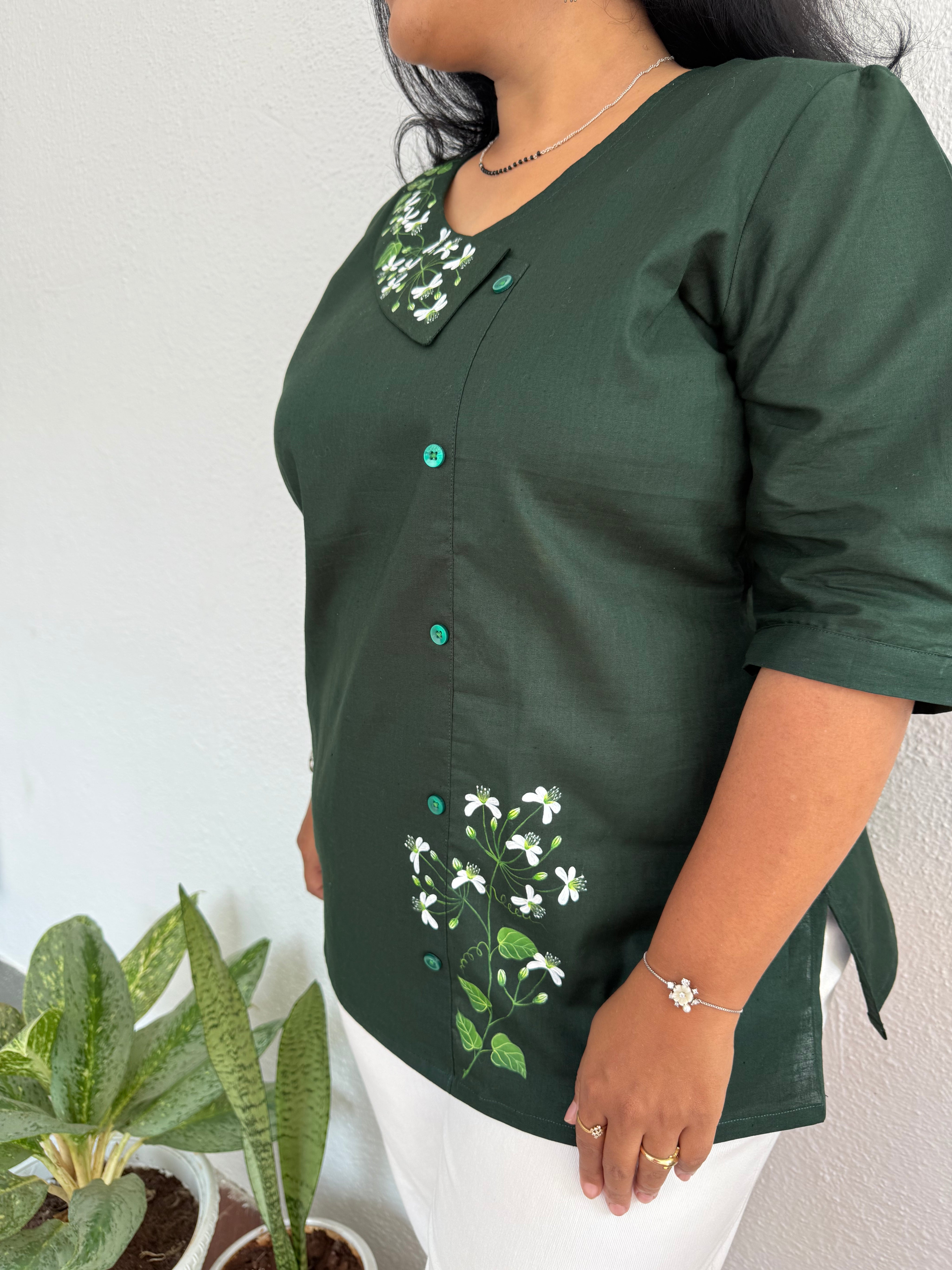 Ranjai - Short Top - Bottle Green