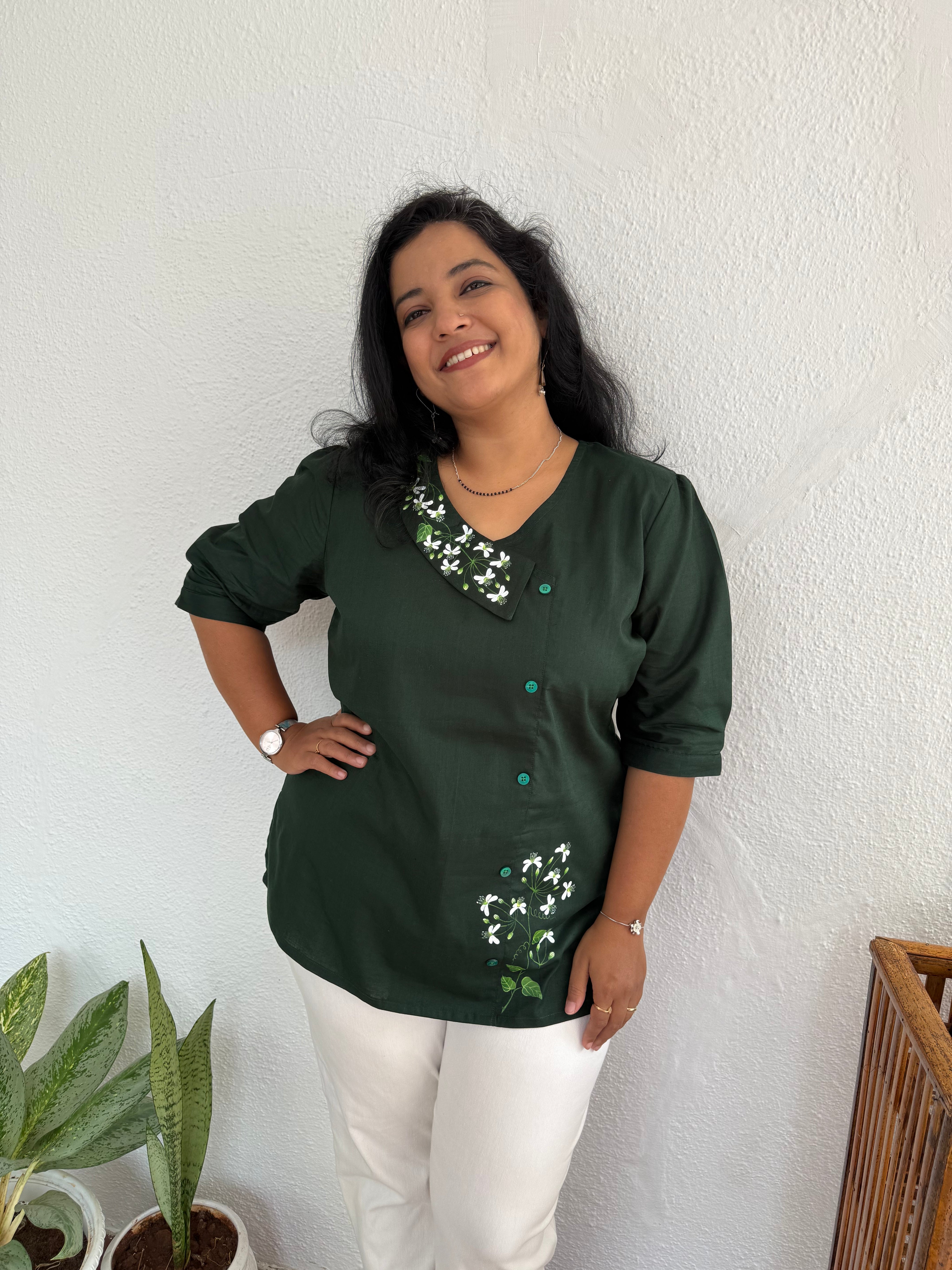 Ranjai - Short Top - Bottle Green