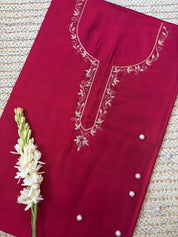 Aaina Moti Kurta Patti Zardosi Work