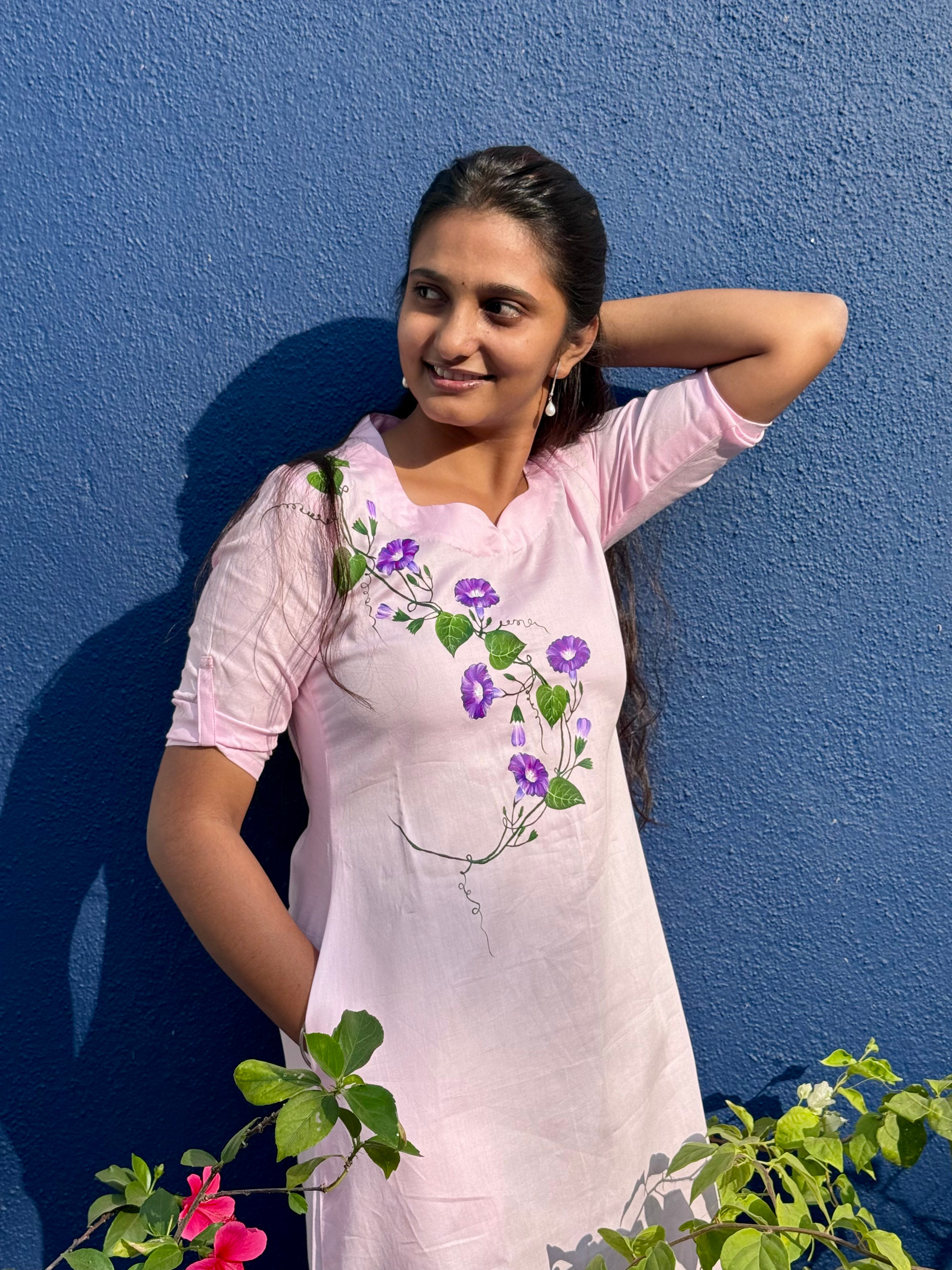 Morning Glory - A Line Kurta