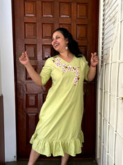 Cherry Blossom A- line Dress