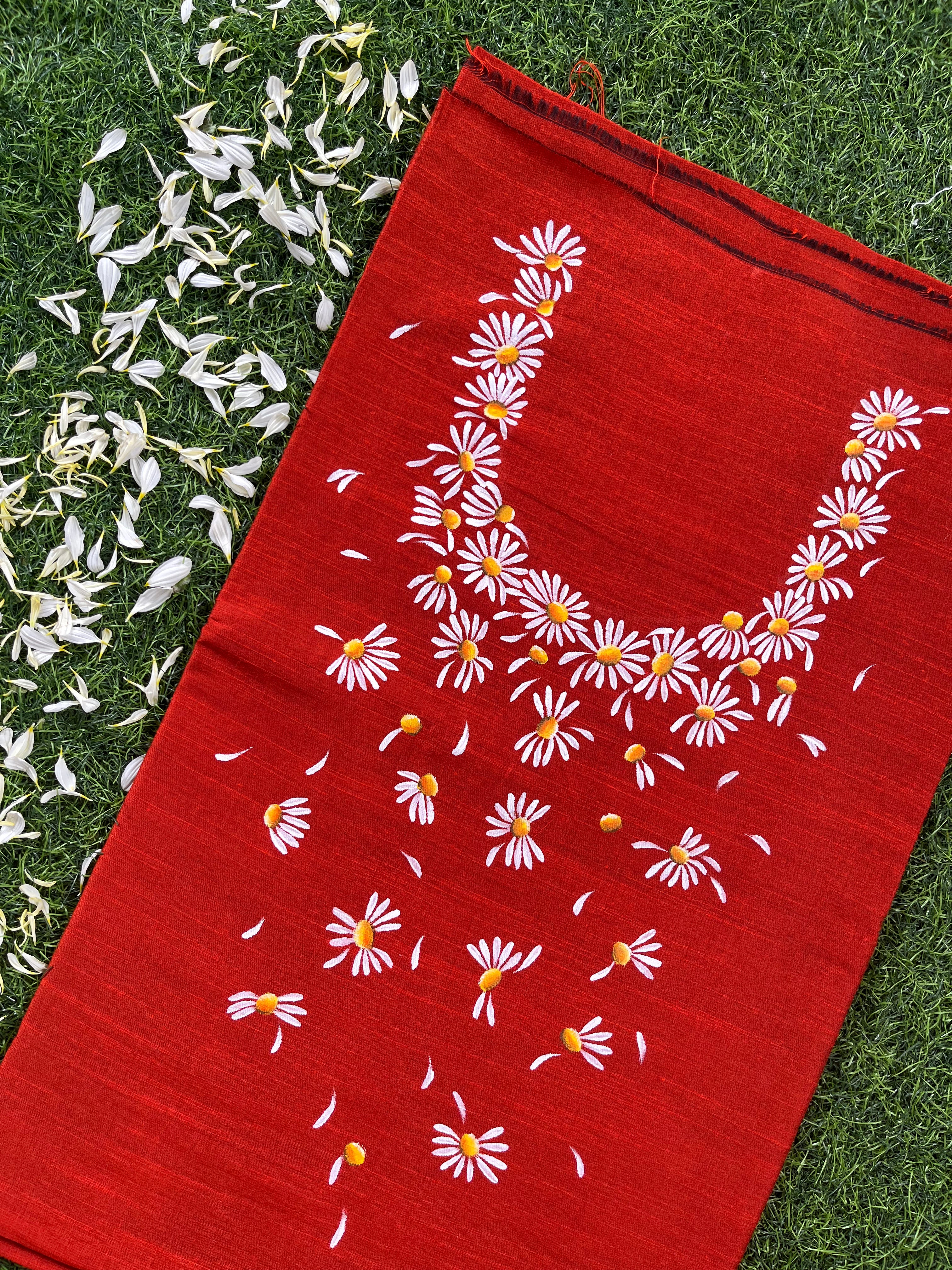 Small-Daisy Kurti Material