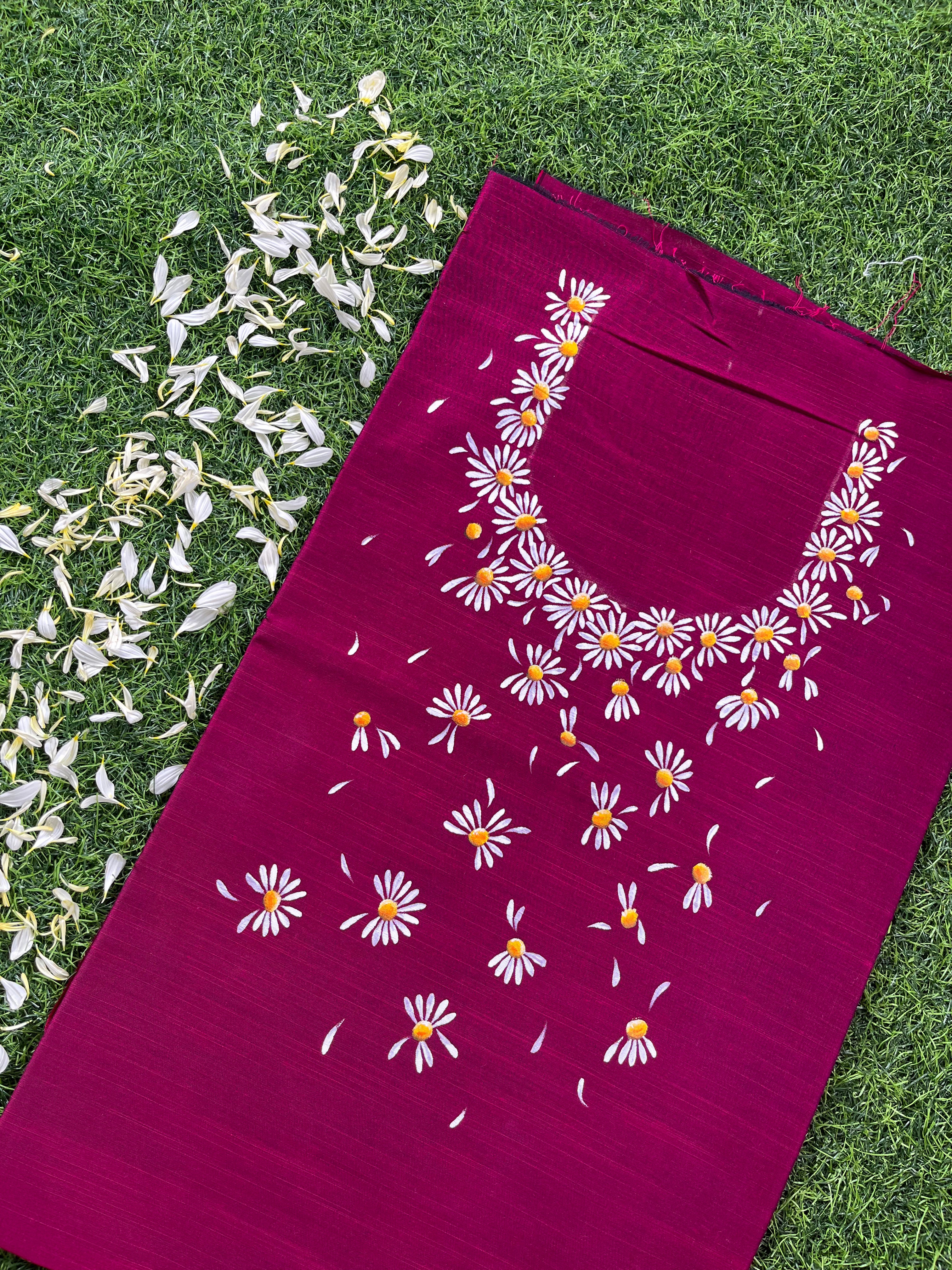 Small-Daisy Kurti Material