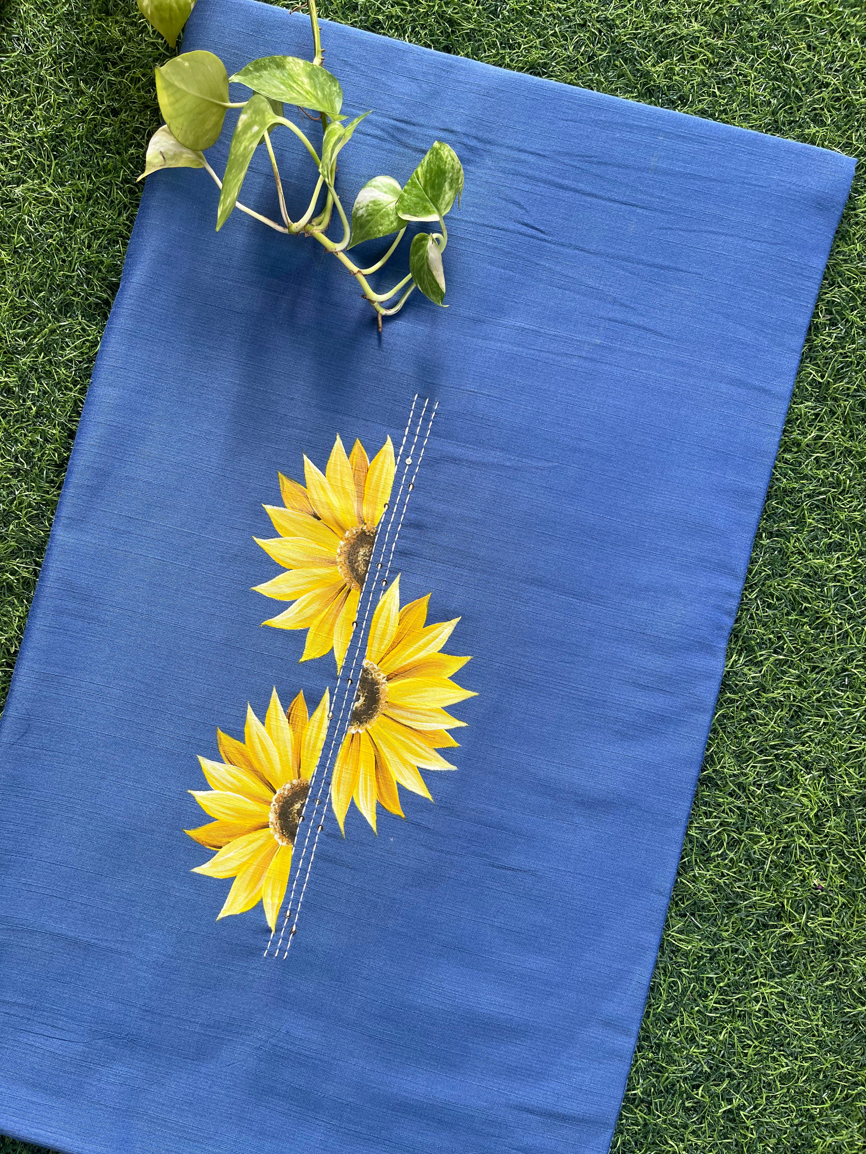 Short-Design Sunflower Kurti Material