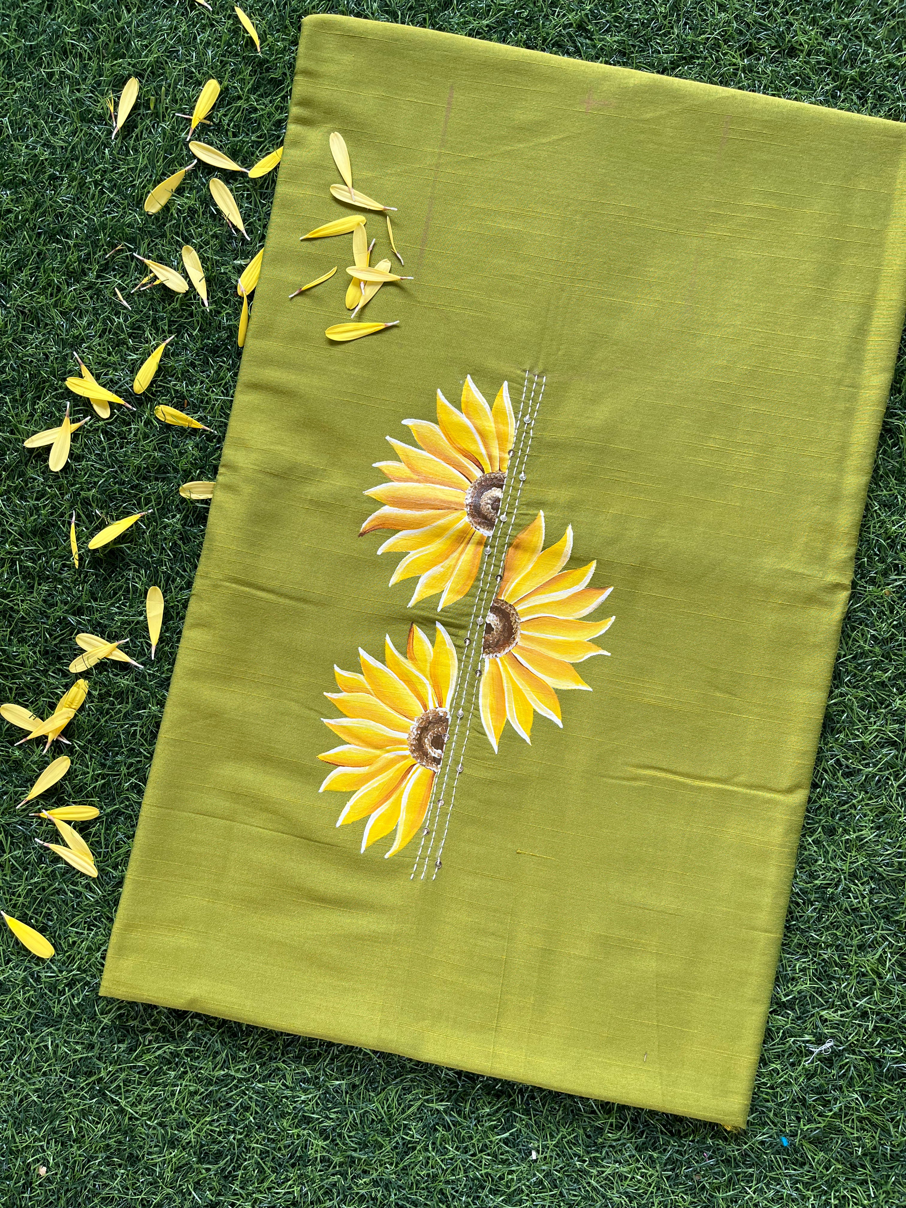 Short-Design Sunflower Kurti Material