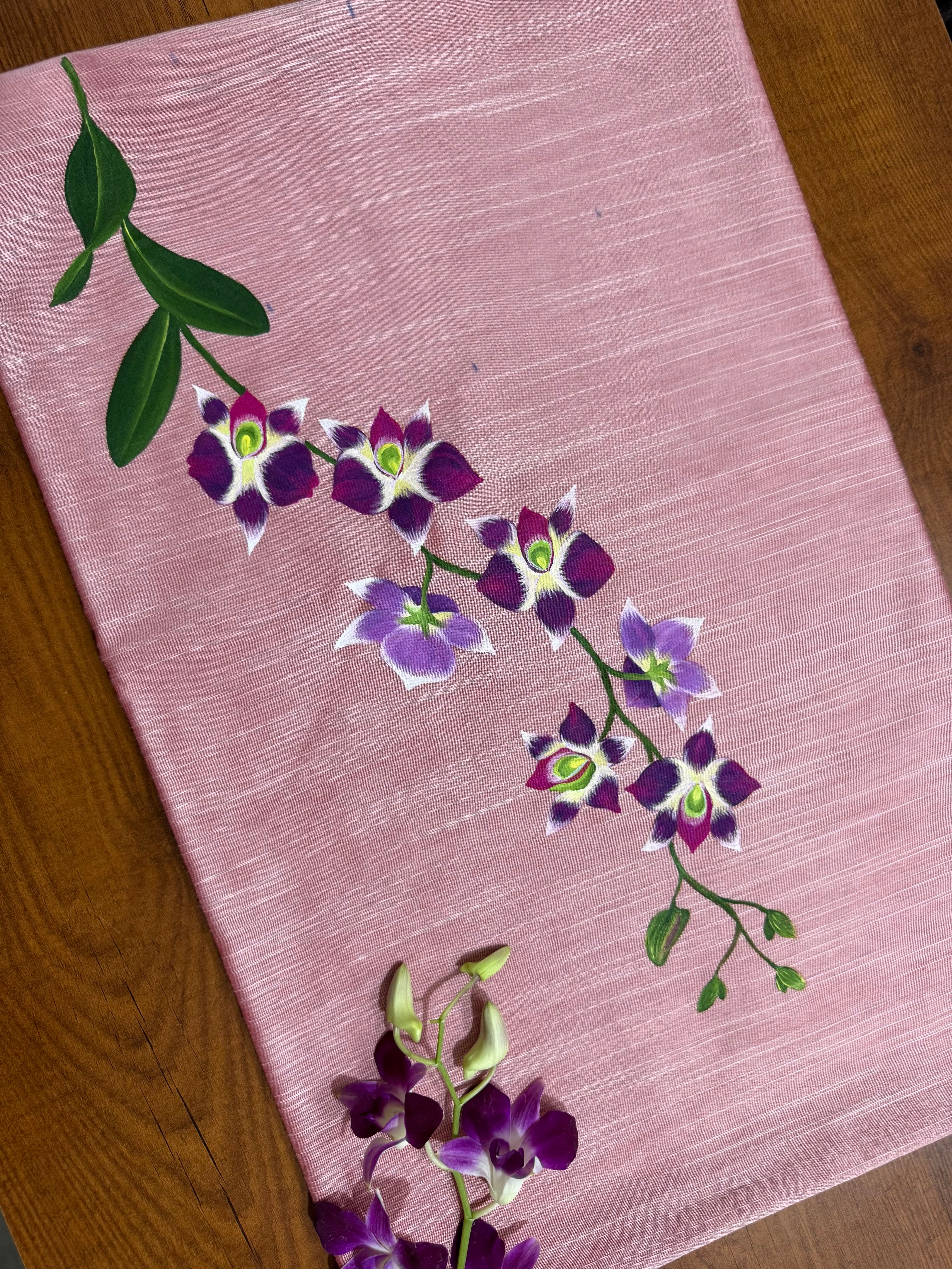 Orchids Kurti Material