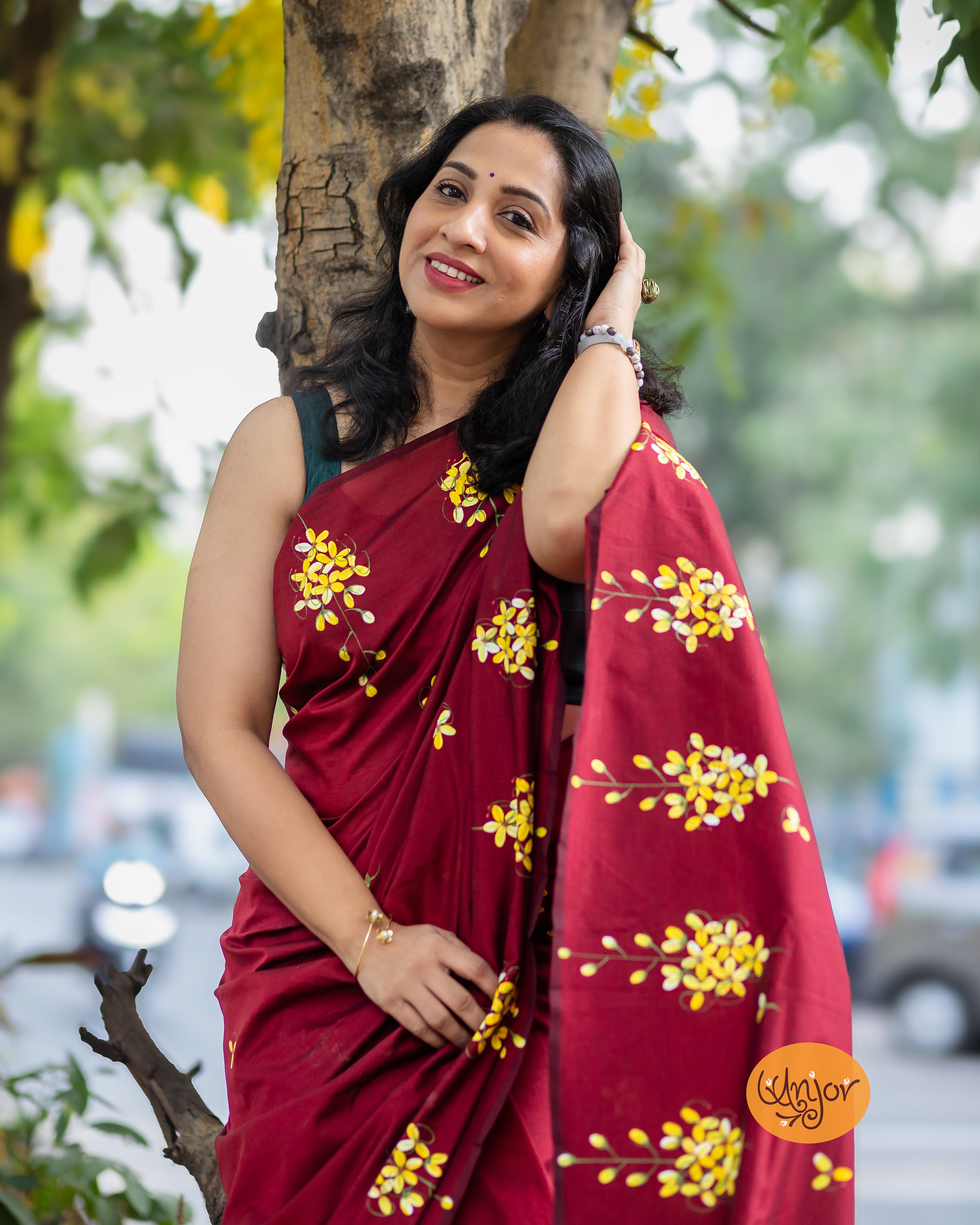 Bahawa saree ( New pattern ) - Red