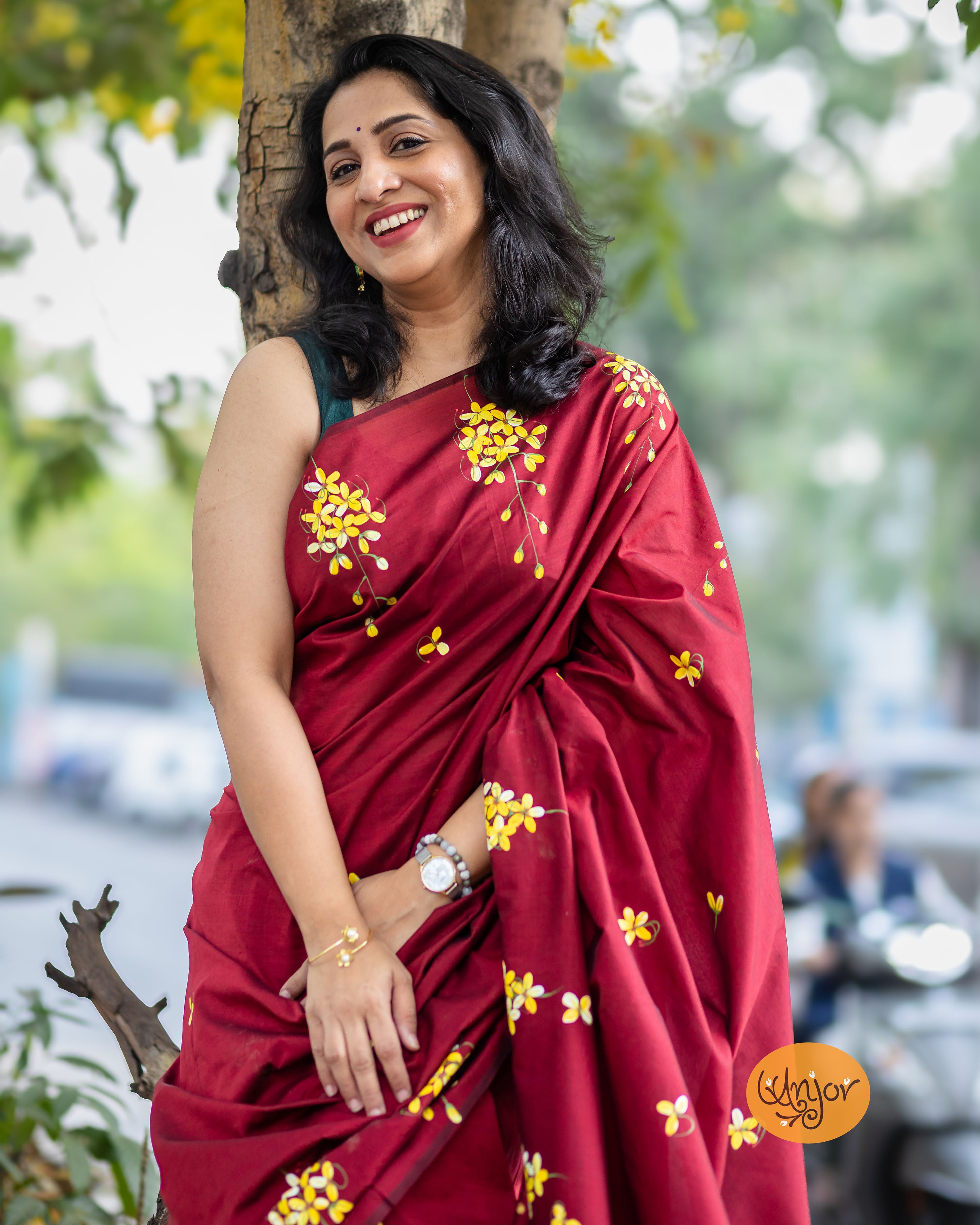 Bahawa saree ( New pattern ) - Red