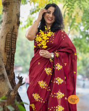 Bahawa saree ( New pattern ) - Red
