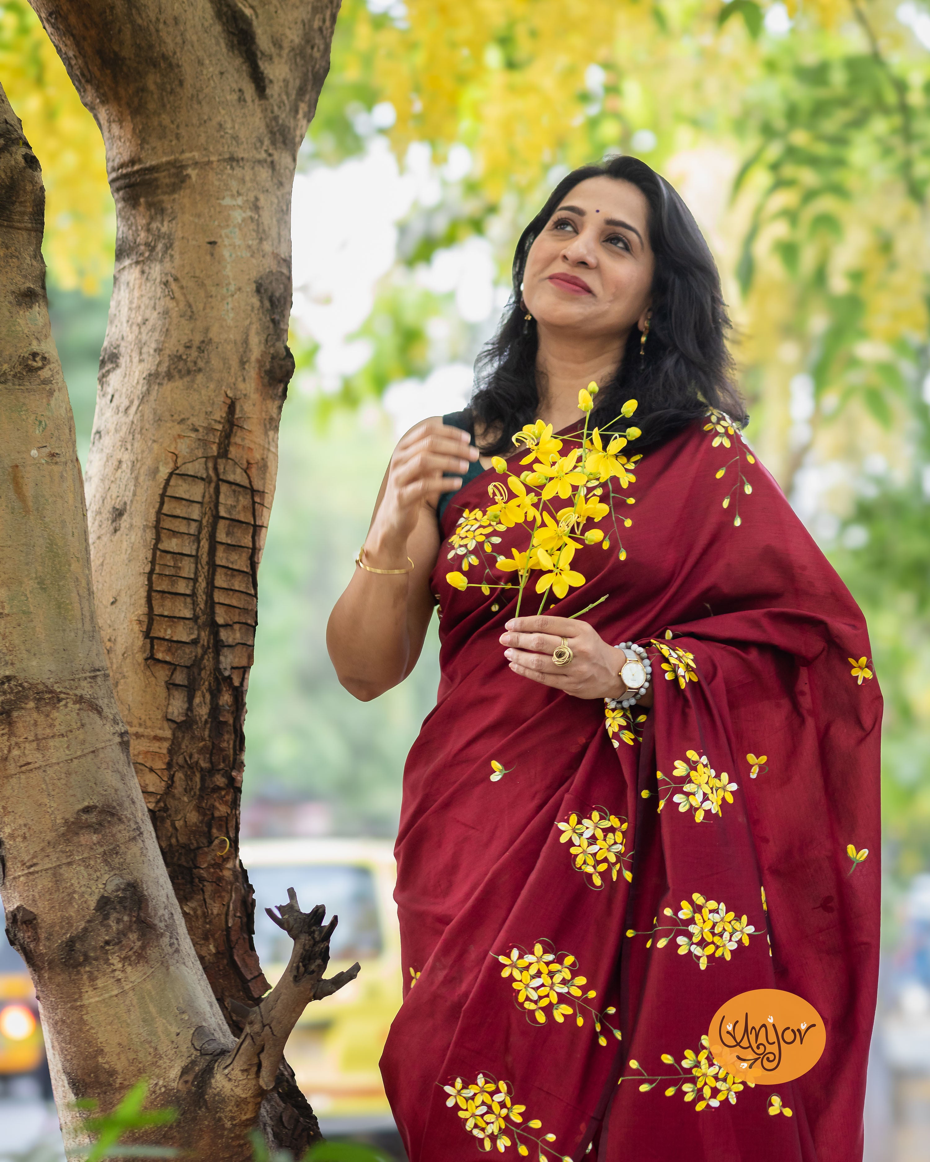 Bahawa saree ( New pattern ) - Red