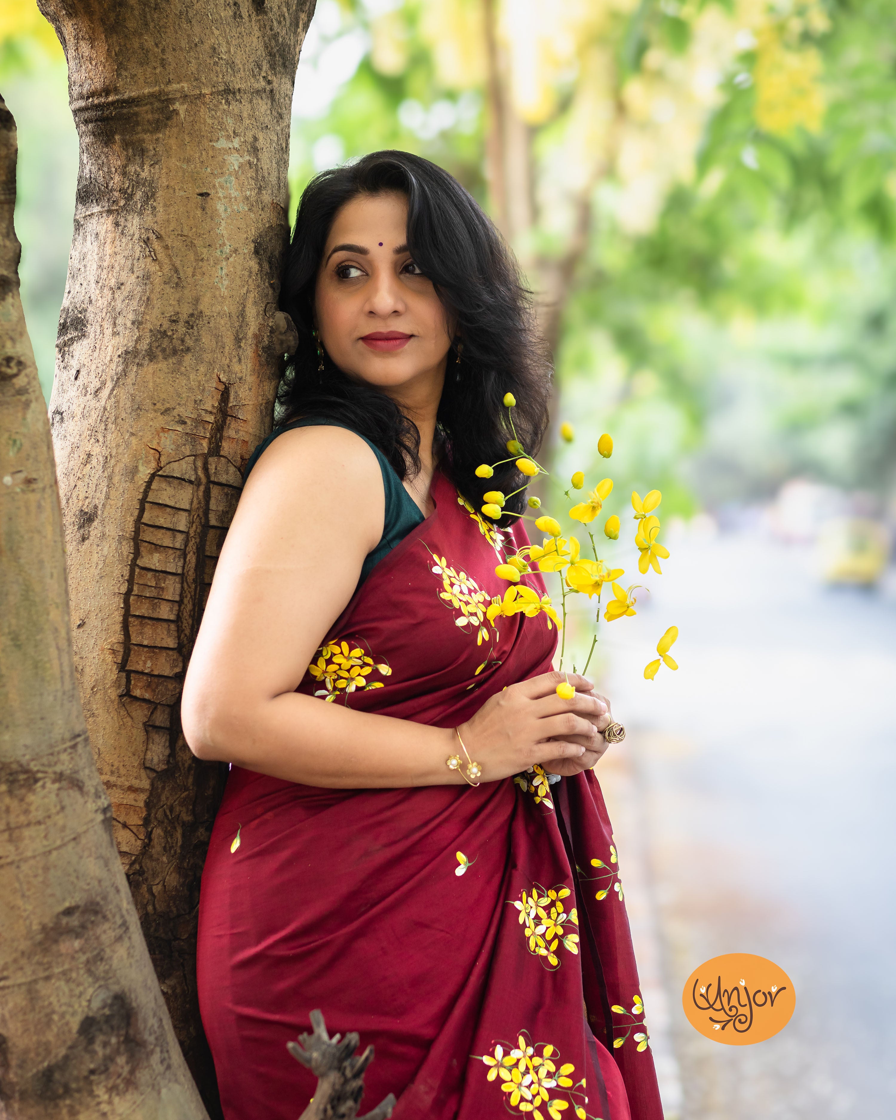 Bahawa saree ( New pattern ) - Red