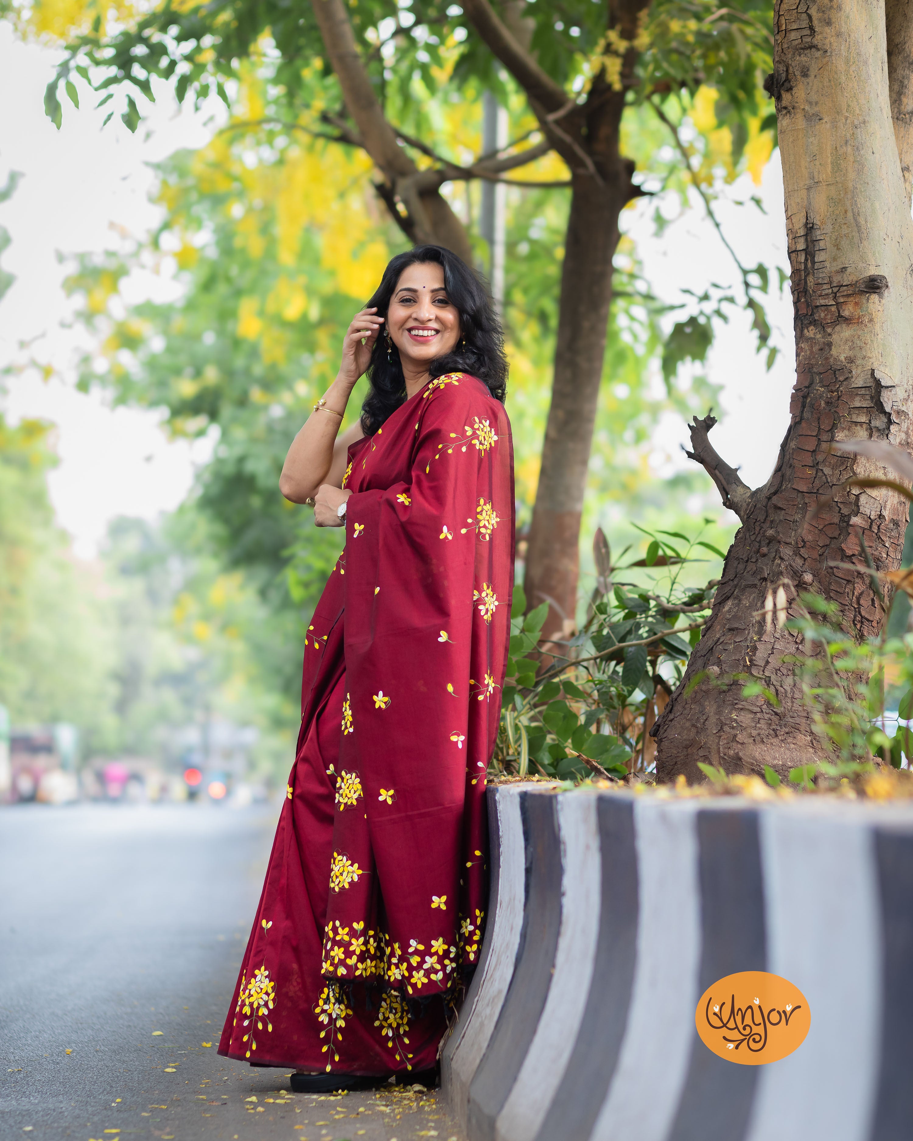 Bahawa saree ( New pattern ) - Red