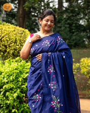 Madhumalati Saree - Royal Blue