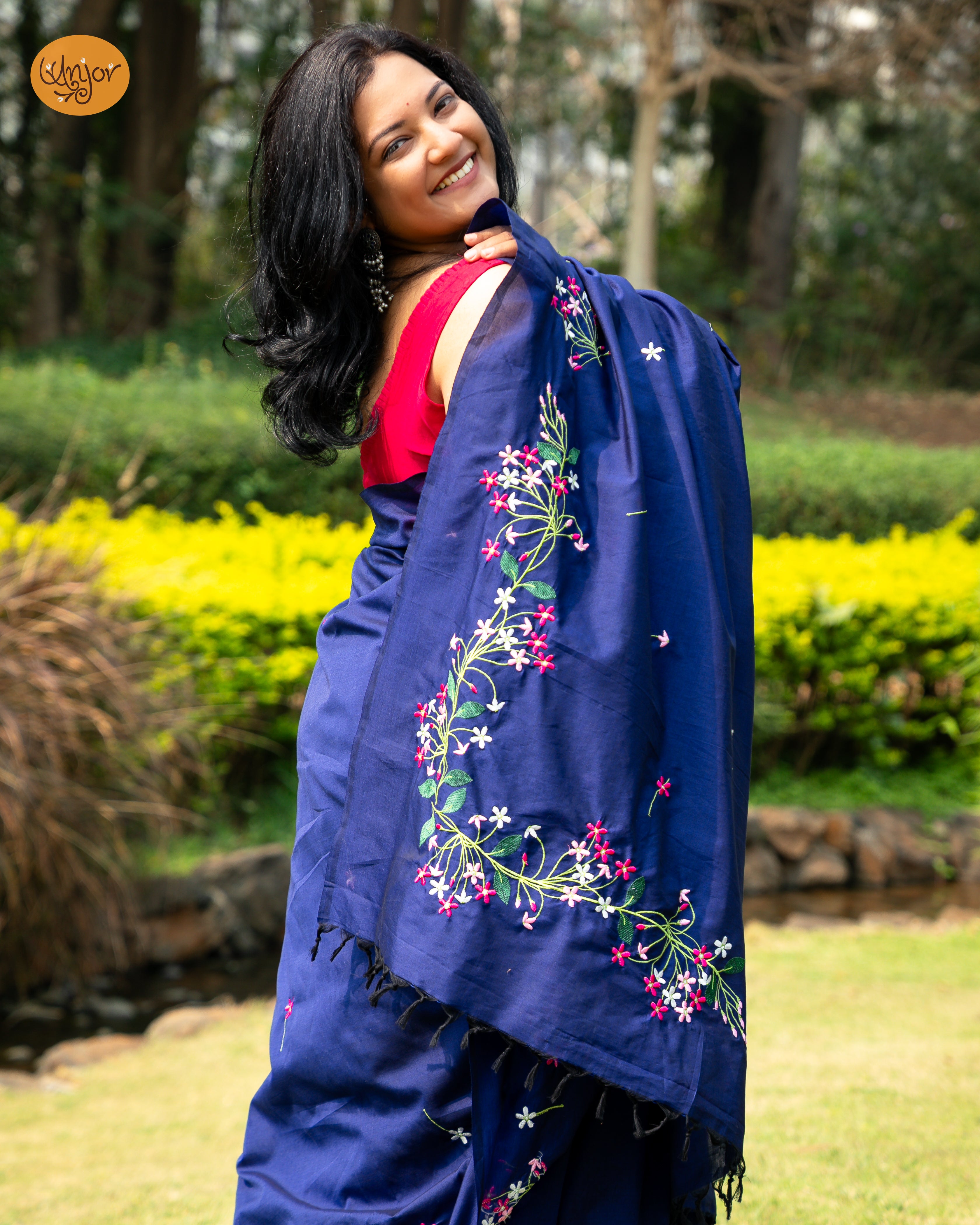 Madhumalati Saree - Royal Blue