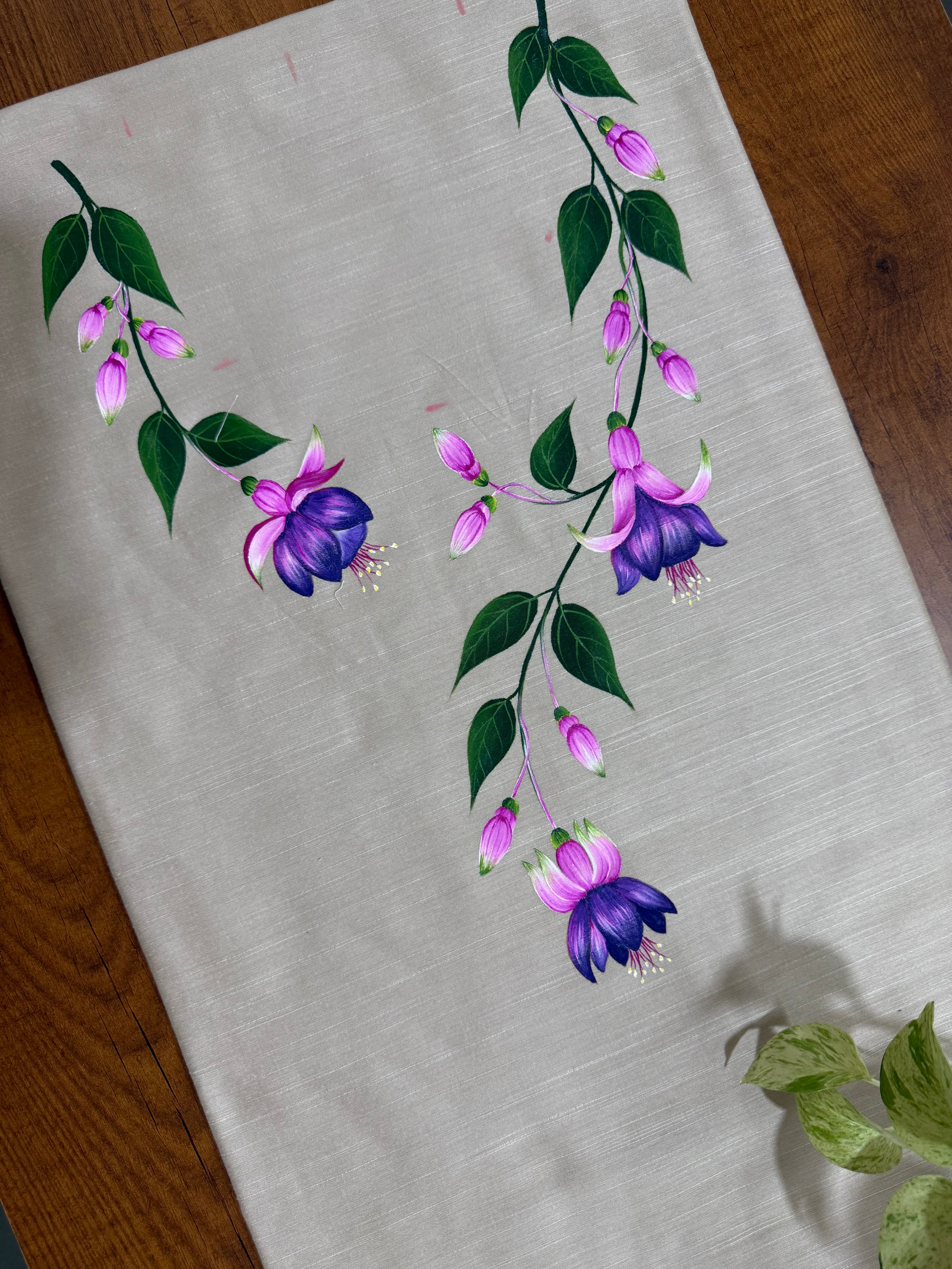 Fuchsia Kurti Material