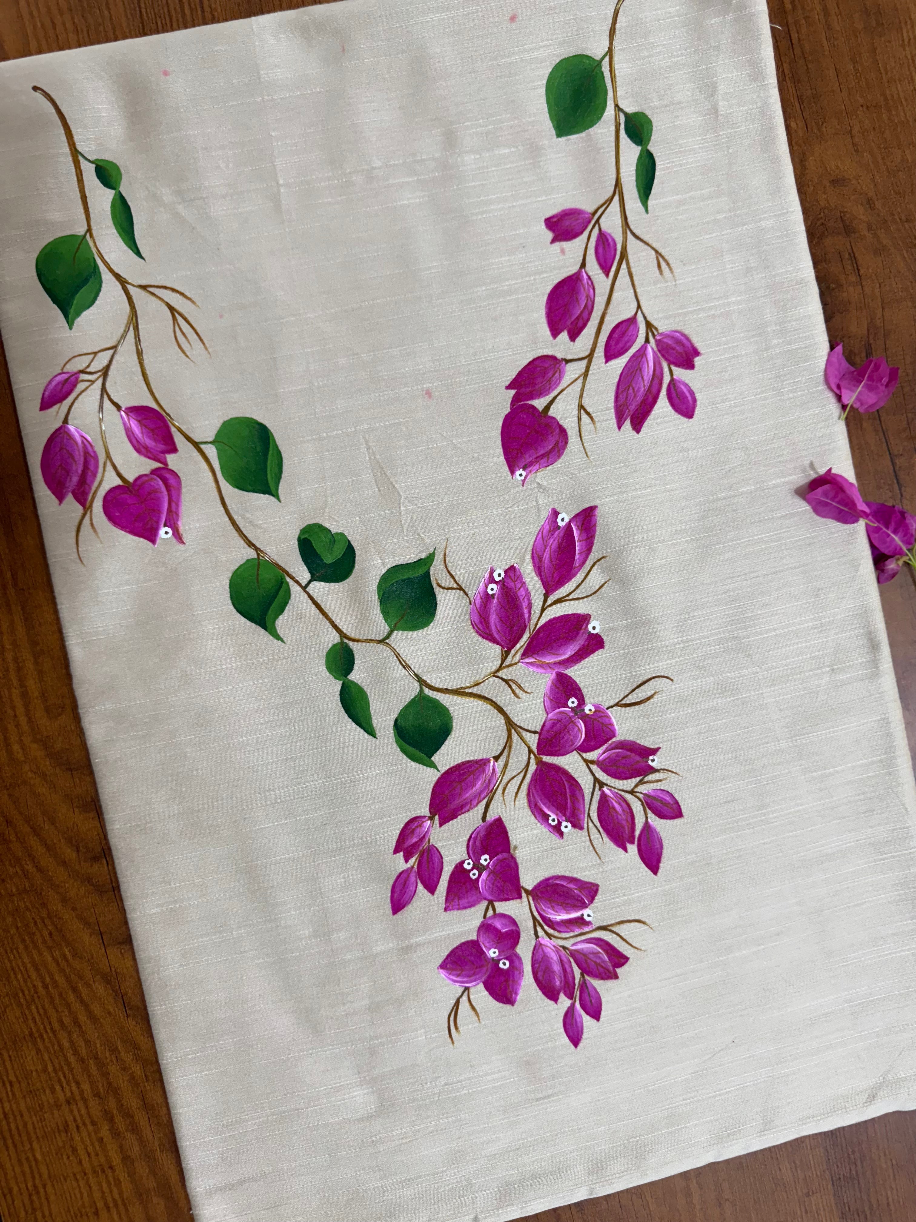 Bougainvillea Kurti Material