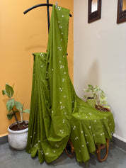 Bakul Saree - Olive Green