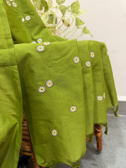 Bakul Saree - Olive Green