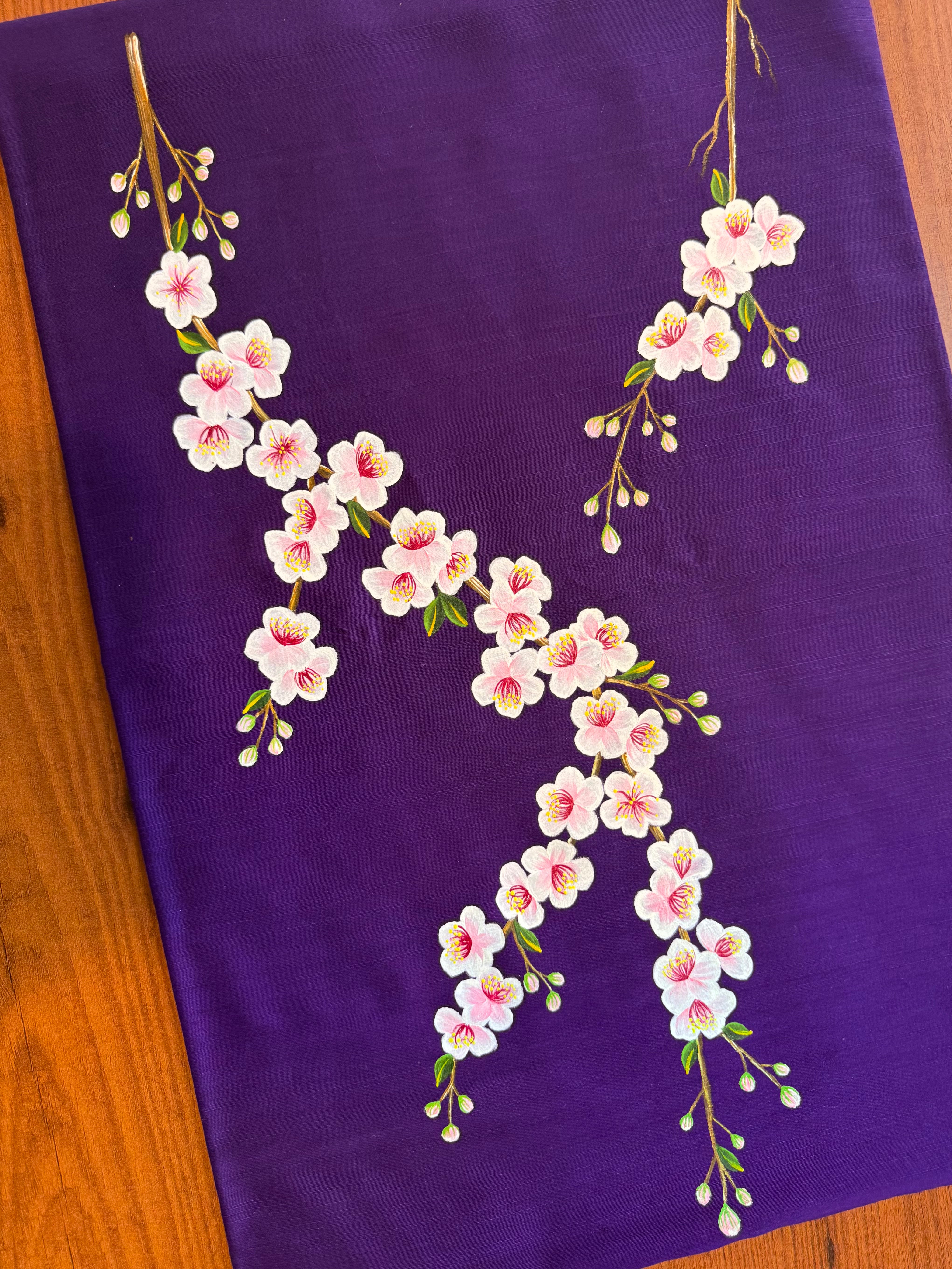 Cherry Blossom Kurti Material