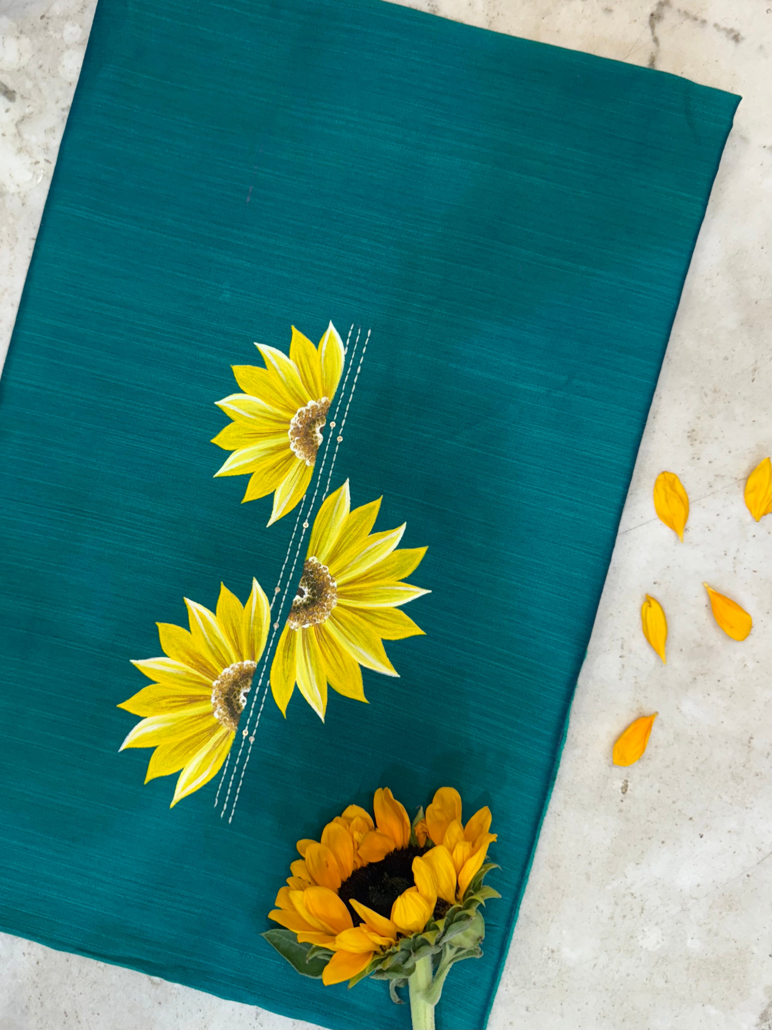 Short-Design Sunflower Kurti Material