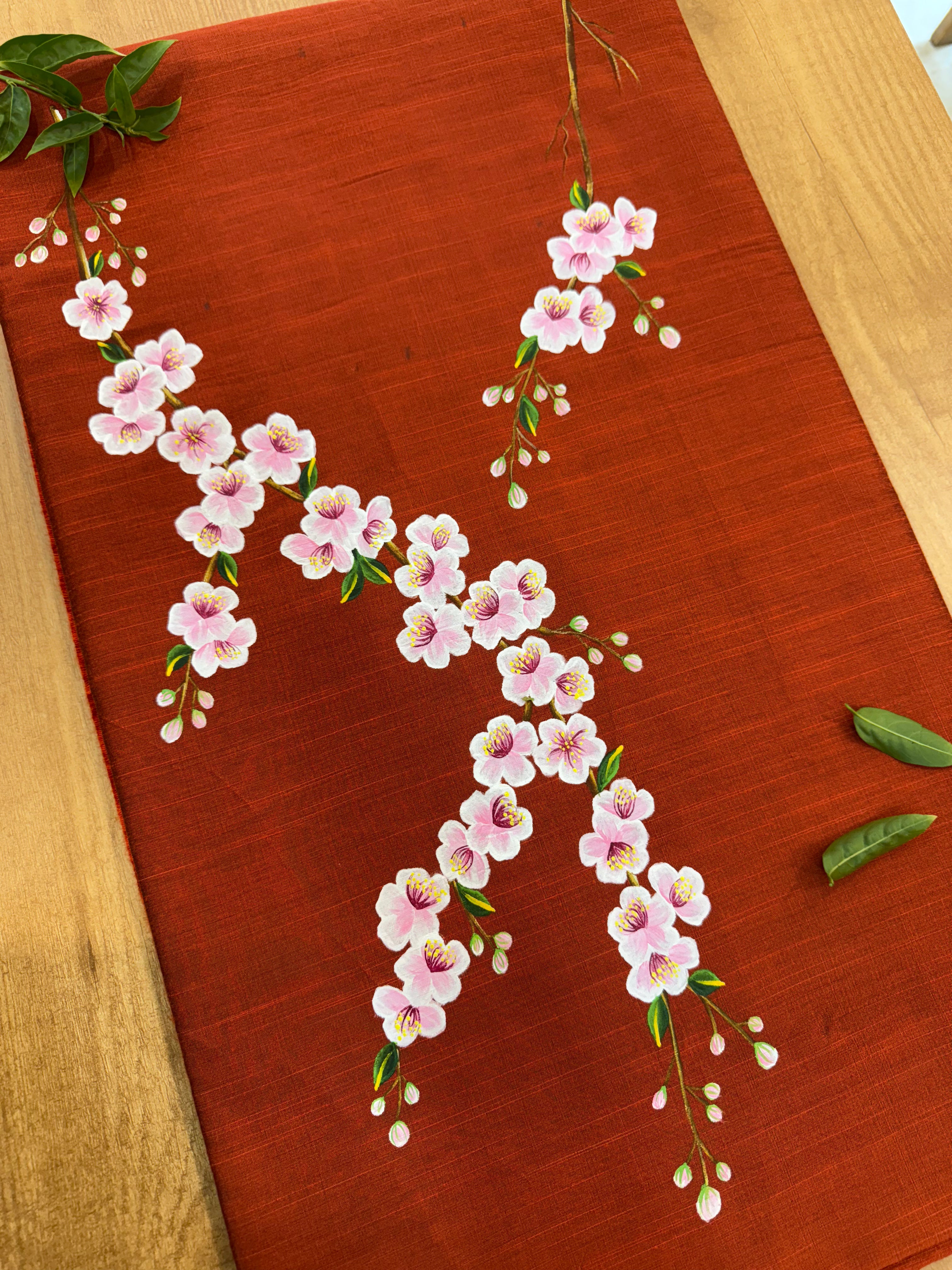 Cherry Blossom Kurti Material