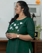 Rain Lily Kurti Material