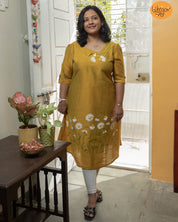 Big-Daisy Kurti Material