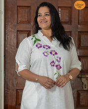 Orchids Kurti Material