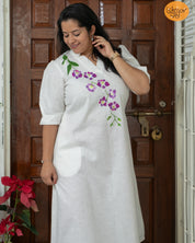 Orchids Kurti Material