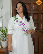 Orchids Kurti Material