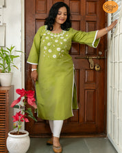 Small-Daisy Kurti Material