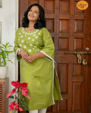 Small-Daisy Kurti Material
