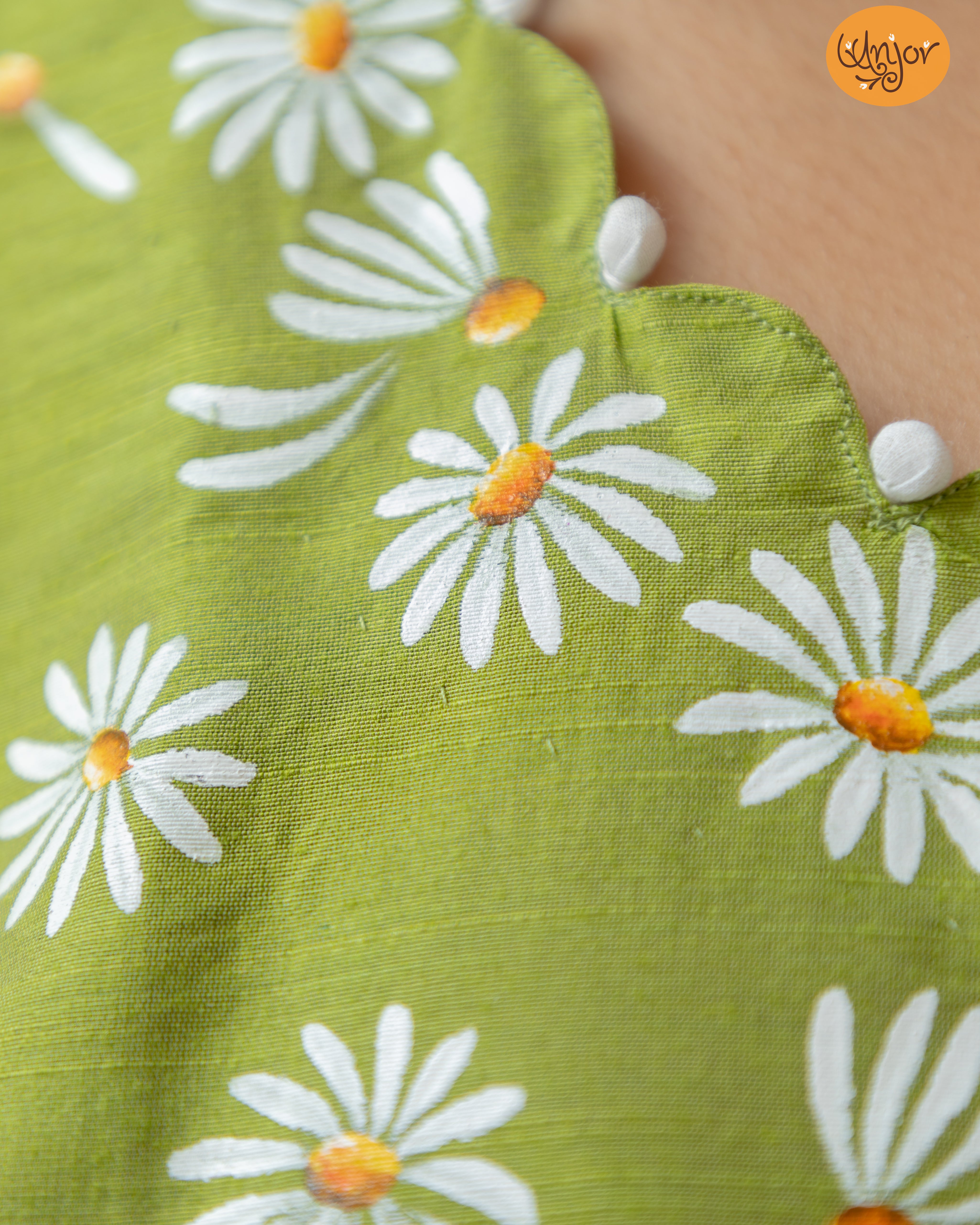 Small-Daisy Kurti Material