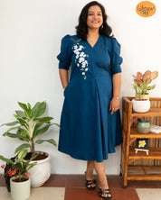 Cherry Blossom A- Line Dress