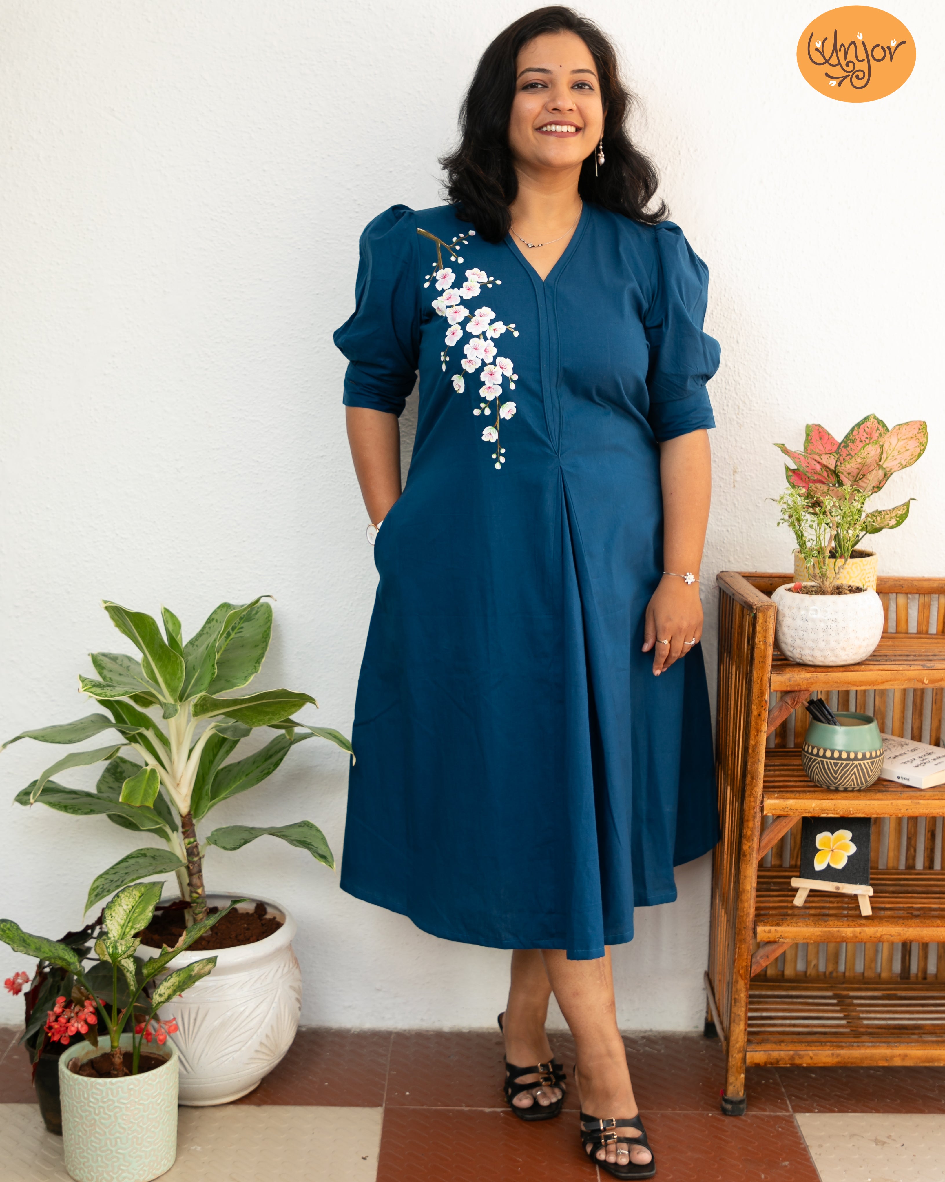 Cherry Blossom A- Line Dress