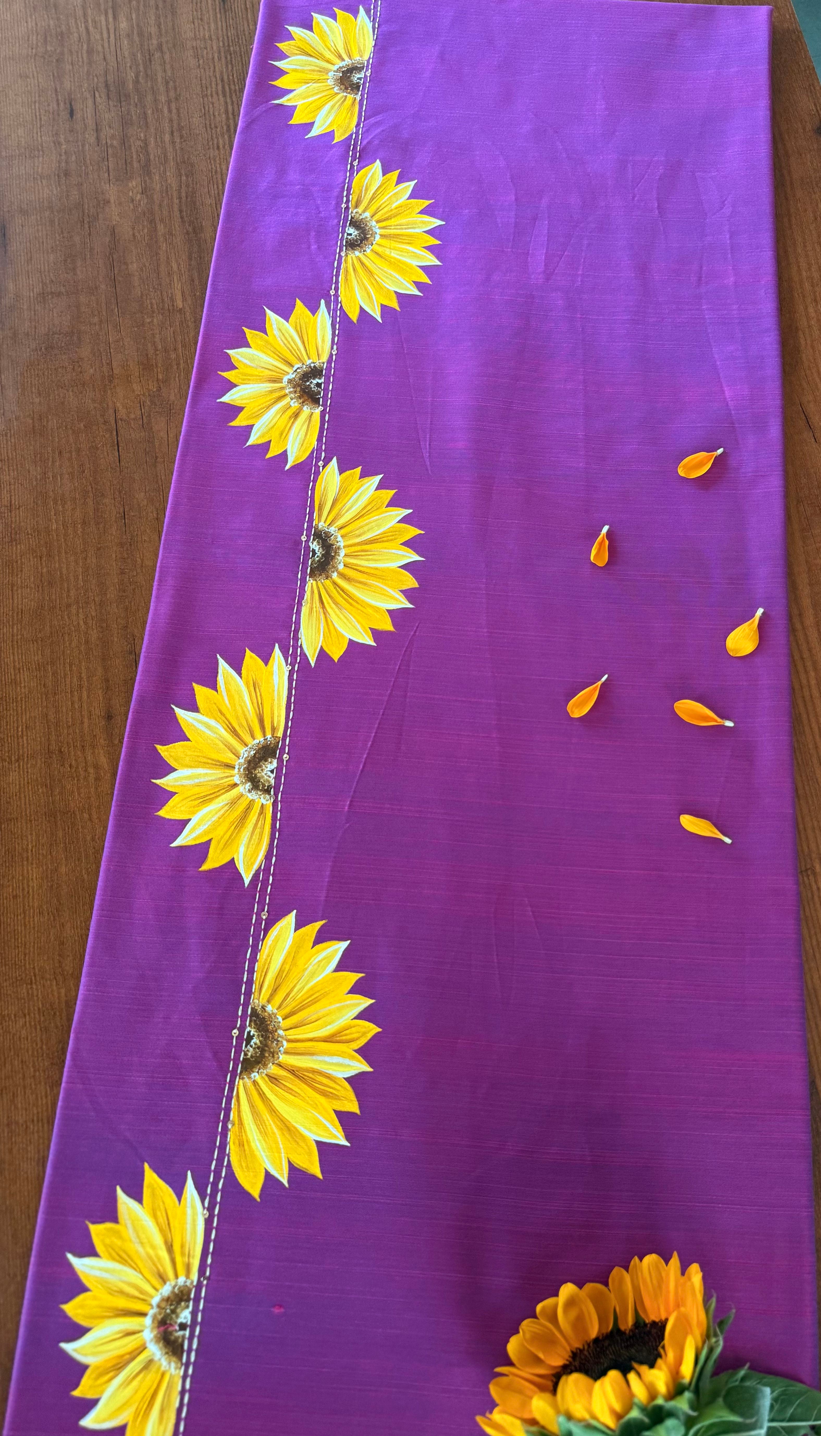 Long - Design Sunflower Kurti Material