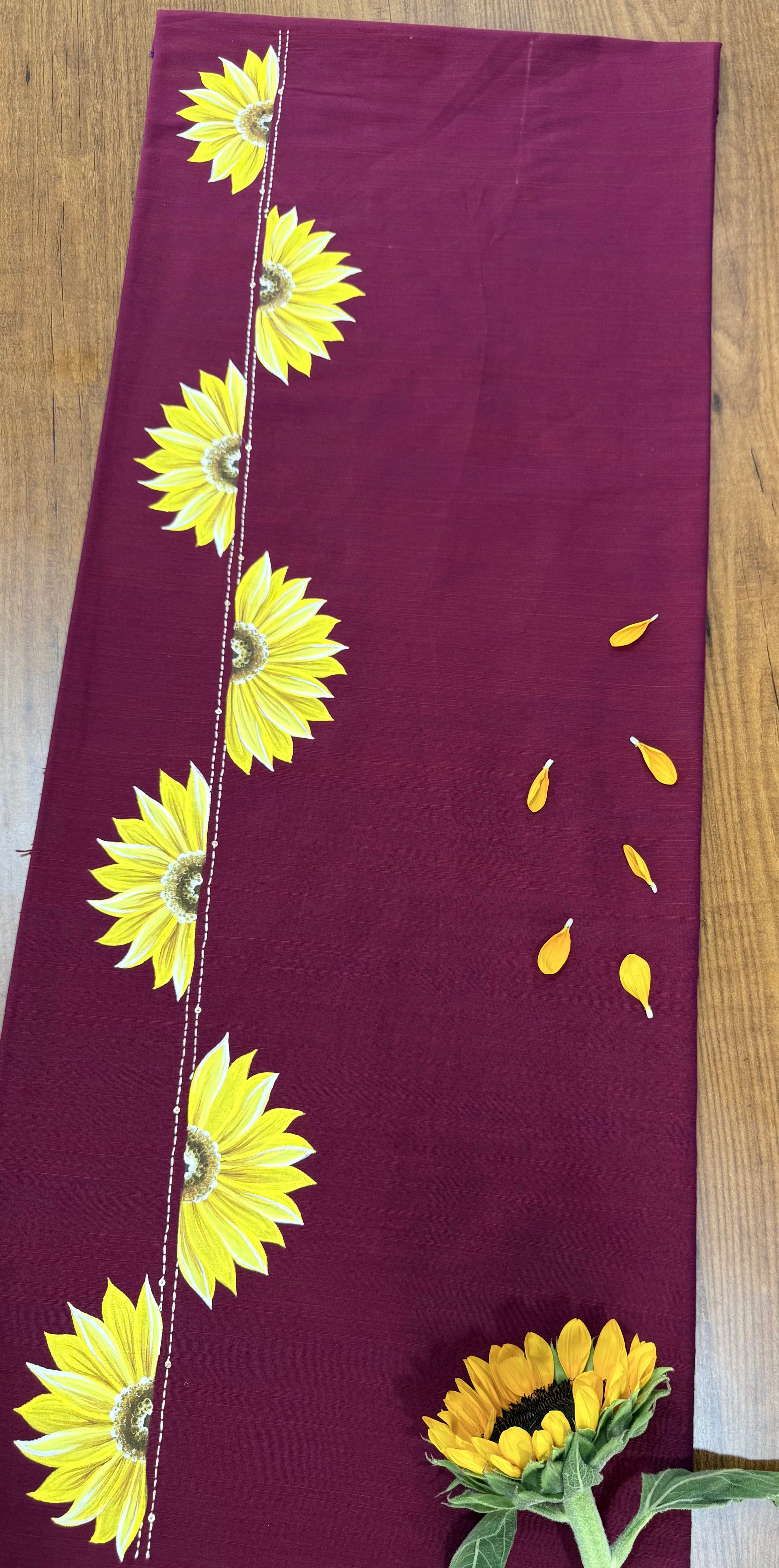 Long - Design Sunflower Kurti Material